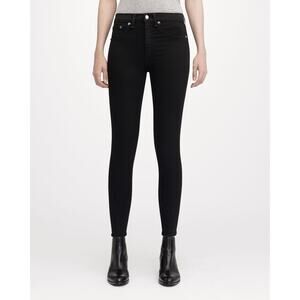Rag & Bone High Rise Ankle Skinny Jean in Black